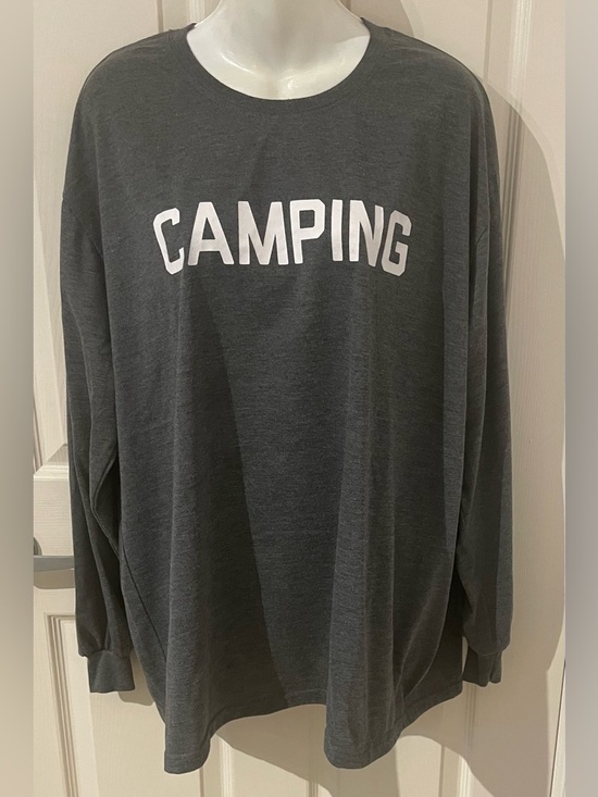 Other - Gray 'CAMPING' Graphic Long Sleeve Tee